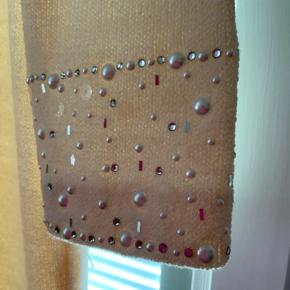 GORGEOUS Vintage St. John Collection IVORY Pearls Sequins Rhinestone Dress 6 - Picture 15 of 15